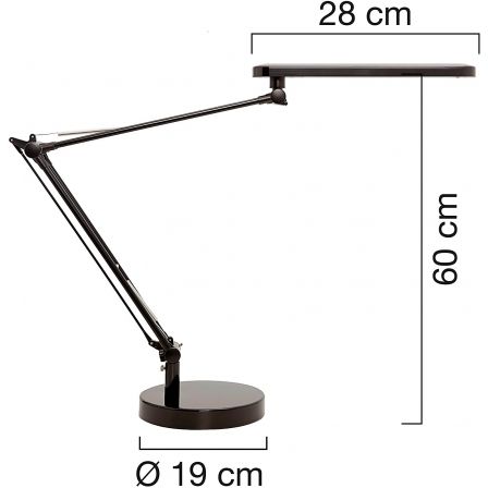 Unilux Mamboled Lámpara de Escritorio LED Negro/madera
